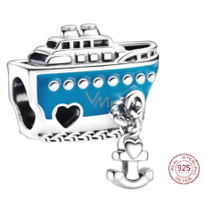 Prívesok Striebro 925 Korálik na kotvenie výletnej lode na cestovnom náramku Prívesok Striebro 925 Korálik na kotvenie výletnej lode na cestovnom náramku