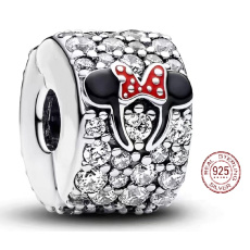 Šarm Striebro 925 Disney Minnie zátka, klip korálek na náramok