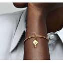 Prívesok zo striebra 925 pozlátený Graduation - Graduation Cap - Tvrdá práca sa oplatí, Graduate Pendant Bracelet