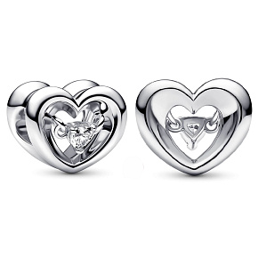 Šarm Striebro 925 Lesklé srdce a plávajúce zirkónové korálky na náramku lásky Šarm Striebro 925 Lesklé srdce a plávajúce zirkónové korálky na náramku lásky