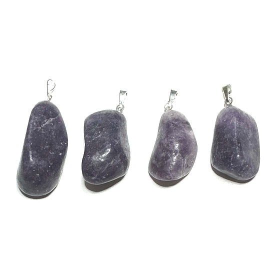 Lepidolit Troml prívesok prírodný kameň M, cca 2,5 - 4 cm, amulet športovcov
