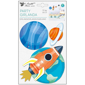 Papierová girlanda Vesmír 15 x 25 cm