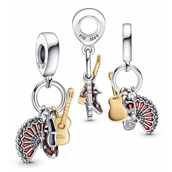 Charm Španielska ikona, prívesok cestovného náramku 3v1