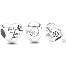 Prívesok Striebro 925 Srdce, matka, ďatelina, korálik na náramku rodina Prívesok Striebro 925 Srdce, matka, ďatelina, korálik na náramku rodina