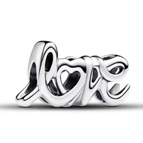 Šarm Striebro 925 Ručne písaná láska korálek na náramku láska