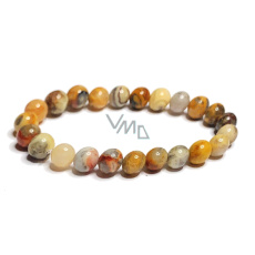 Achát Bláznivý náramok elastický prírodný kameň, guľôčka 8 mm / 16 - 17 cm, prináša do života úspech Achát Bláznivý náramok elastický prírodný kameň, guľôčka 8 mm / 16 - 17 cm, prináša do života úspech