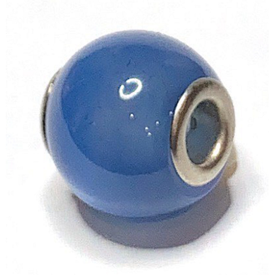 Quartz modrý prívesok okrúhly prírodný kameň 14 mm, otvor 4,2 mm 1 kus, najdokonalejší liečiteľ