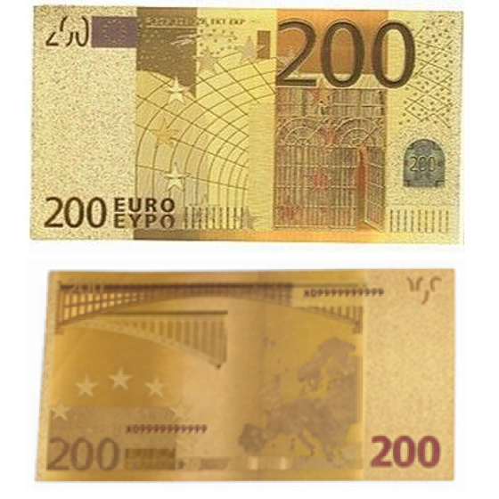 Talisman Zlatá plastová bankovka 200 EUR
