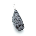 Obsidiánová šupina Troml prívesok prírodný kameň, 2,2-3 cm, 1 kus, kameň spásy