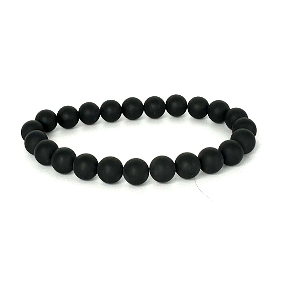 Turmalín čierny fazetový náramok elastický prírodný kameň, guľôčka 6 mm / 16 - 17 cm, strážca dobrej nálady