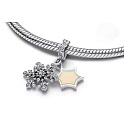 Charm Sněhová vločka - I Melt For You, Symbol Lásky a Zimy, přívěsek na náramek vánoce
