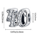 Prívesok Striebro 925 40. výročie, korálik na náramku