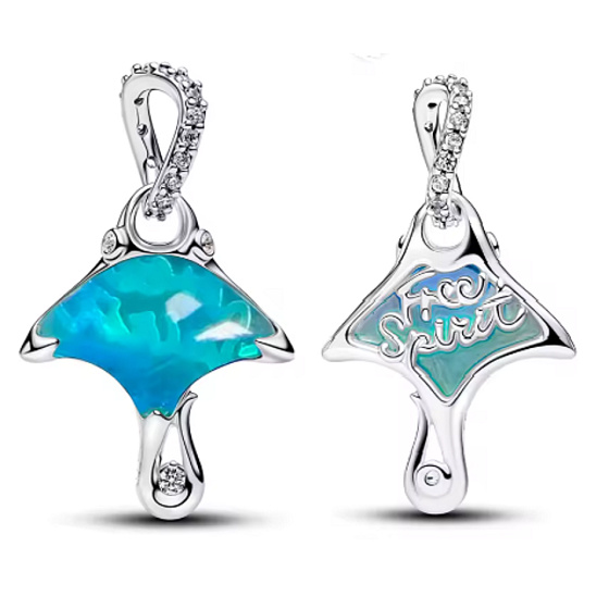 Charm Manta „Free Spirit“ – prívesok slobodnej duše, oceánu a harmónie, na náramok, more