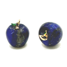 Lapis Lazuli Ametyst Apple of Knowledge prívesok, prírodný kameň 2,7 x 15 mm, kameň harmónie