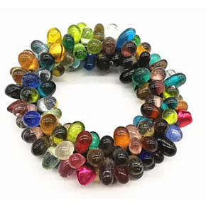 Staroveké sklo náramok ručne vyrábaný z Nepálu farebný zo sklenených korálikov 21 cm 62 g Staroveké sklo náramok ručne vyrábaný z Nepálu farebný zo sklenených korálikov 21 cm 62 g