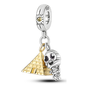 Charm Egypt Pyramída + Múmia, 2v1 cestovný náramok prívesok Charm Egypt Pyramída + Múmia, 2v1 cestovný náramok prívesok