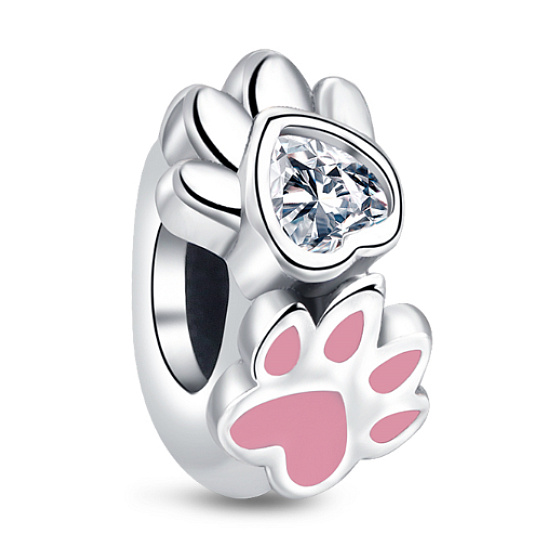Striebro 925 Tlapky - Beloved Paws, náramok z korálok pre domáce zvieratá
