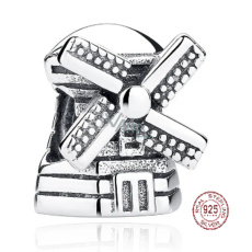 Prívesok Striebro 925 Grécko, Mykonos Molino de viento, veterný mlyn, cestovný náramok korálek Prívesok Striebro 925 Grécko, Mykonos Molino de viento, veterný mlyn, cestovný náramok korálek