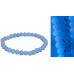Nefrit Luminois Light Fosforeskujúci, modrý svietiaci v tme, náramok z elastického prírodného kameňa, korálik 6 mm / 16 - 17 cm