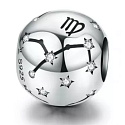 Znamenie zverokruhu Panna, prívesok na náramok + zirkón, gulička 9 mm 1 kus