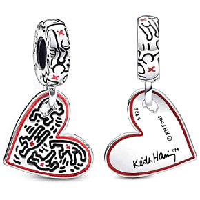 Prívesok Striebro 925 Keith Haring Heart Art Lines, People and Hearts, prívesok náramok