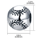 Prívesok Striebro 925 I Love Baseball Texas Rangers lopta, korálek na náramku šport
