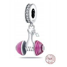 Šarm Striebro 925 Gymnastická činka, športový náramok prívesok Šarm Striebro 925 Gymnastická činka, športový náramok prívesok