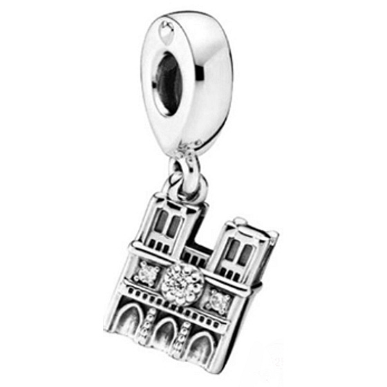 Strieborný prívesok 925 Francie, Notre Dame, cestovný náramok