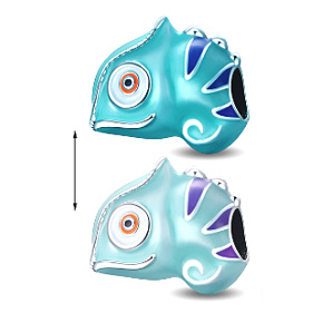 Prívesok Striebro 925 Thermo - Mlok dýcha život - symbol ohňa, korálik na náramok zviera