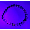 Hackmanit náramok elastický prírodný kameň, guľôčka 6 mm / 16 - 17 cm, kameň dvojitej očisty, tela a duše