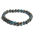 Jaspis Cloisonne Blue náramok elastický prírodný kameň, guľôčka 6 mm / 16 - 17 cm