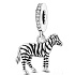 Charm Striebro 925 Zebra kôň v pyžame, prívesok na náramok zviera