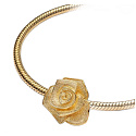 Charm Kvetoucí růže velký lesk kouzlo, korálek na náramek květina