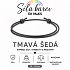 Sila farieb Šnúrkový náramok – Tmavosivá | Symbol sily, stability a rozvahy | nastaviteľný 16 - 30 cm