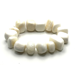Scolecite náramok elastický z prírodného kameňa, kamienok cca 1 cm, 6 mm / 16 - 17 cm, očistný kameň Scolecite náramok elastický z prírodného kameňa, kamienok cca 1 cm, 6 mm / 16 - 17 cm, očistný kameň