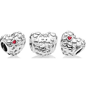Prívesok Striebro 925 Jedna matka v milióne sŕdc, korálik na náramku rodina