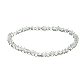 Krištáľ náramok elastický fazet prírodný kameň 3mm / 16 - 17cm, kameň kameňov