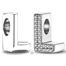 Prívesok Striebro 925 Abeceda písmeno L, korálik na náramok