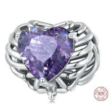 Charm Striebro 925 Srdce kostlivca, korálka na náramok Halloween Charm Striebro 925 Srdce kostlivca, korálka na náramok Halloween