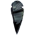 Obsidiánový prívesok šípka prírodný kameň 3,8-5 cm, kameň záchrany