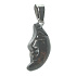 Obsidián Moka Moon prívesok prírodný kameň, ručne brúsená figúrka 2,2 x 10 mm, záchranný kameň