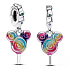 Prívesok zo striebra 925 Disney Mickey/Minnie Mouse Lolly Head, filmový náramok