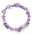 Ametyst Lavender náramok elastický sekaný prírodný kameň 19 cm, kameň kráľov a biskupov