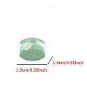 Jadeit Barmský zelený prírodný kameň korálka na koži 1,5 x 1,4 cm, láska šťastie
