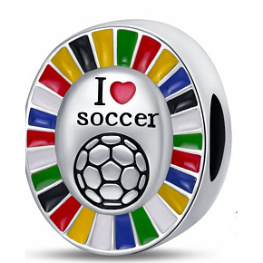 Prívesok Striebro 925 Majstrovstvá Európy vo futbale, korálik na náramku šport