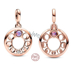 Strieborný 925 šarm Fáza mesiaca - Mini medailón, prívesok na náramok, vesmír Strieborný 925 šarm Fáza mesiaca - Mini medailón, prívesok na náramok, vesmír