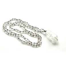 108 Mala Krištáľ náhrdelník modlitebný šperk, kameň prírodný, ručná výroba, kameň kameňov