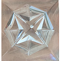 Sklenená pyramída v pyramíde 50 mm krištáľ - sklenené ťažítko