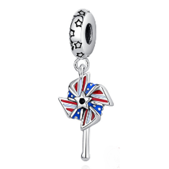 Charm USA koliesko, cestovný náramok prívesok