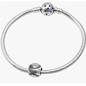 Prívesok Striebro 925 I Love Baseball Texas Rangers lopta, korálek na náramku šport